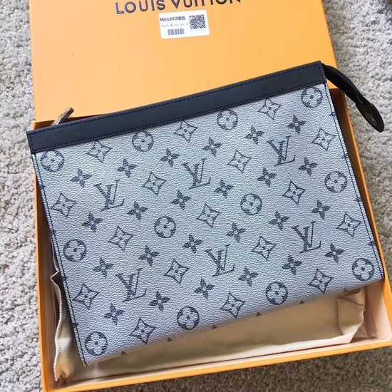 Louis Vuitton Outlet Monogram Canvas Clutch Bag POCHETTE APOLLO 61692 silver