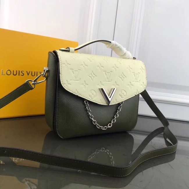 Louis Vuitton Outlet Should V Bag Saddle M53382 green&white