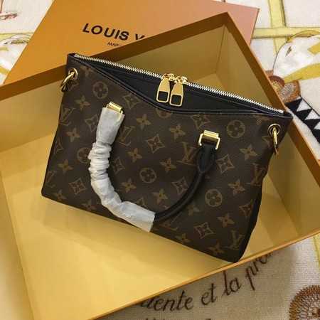 Louis Vuitton Outlet original Monogram Canvas Pallas Bag M42961 black