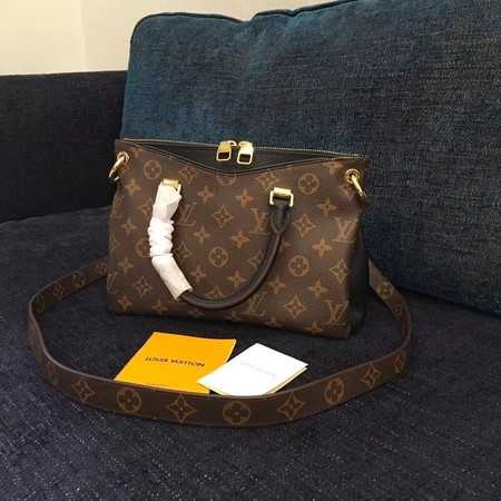 Louis Vuitton Outlet original Monogram Canvas Pallas Bag M42961 black