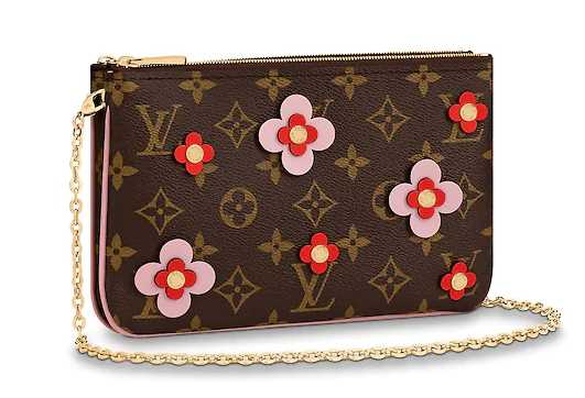 Louis Vuitton Outlet POCHETTE DOUBLE ZIP M63905 Rose Ballerine Pink