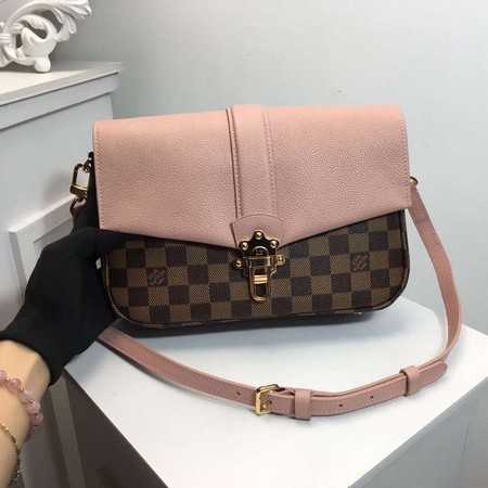 Louis Vuitton Outlet Original Damier Ebene Canvas WIGHT N44243 pink