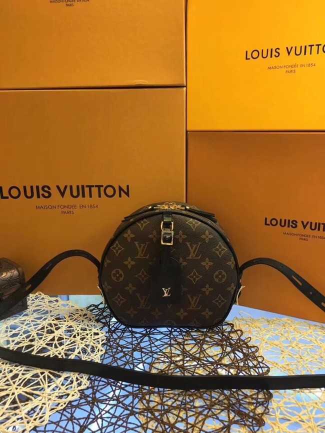 Louis Vuitton Outlet monogram canvas BOITE CHAPEAU SOUPLE M52294 black