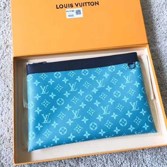 Louis Vuitton Outlet Monogram Canvas Clutch Bag POCHETTE APOLLO B61692 sky blue