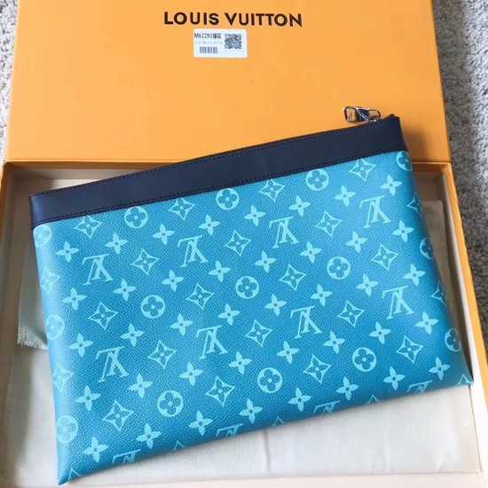 Louis Vuitton Outlet Monogram Canvas Clutch Bag POCHETTE APOLLO B61692 sky blue