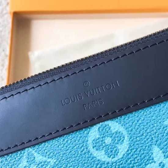 Louis Vuitton Outlet Monogram Canvas Clutch Bag POCHETTE APOLLO B61692 sky blue