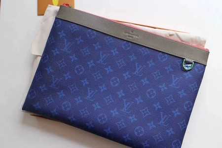 Louis Vuitton Outlet Monogram Canvas Clutch Bag POCHETTE APOLLO N63048 blue