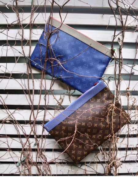 Louis Vuitton Outlet Monogram Canvas Clutch Bag POCHETTE APOLLO N63048 blue