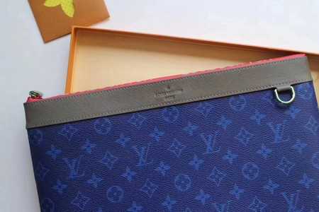 Louis Vuitton Outlet Monogram Canvas Clutch Bag POCHETTE APOLLO N63048 blue