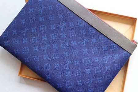 Louis Vuitton Outlet Monogram Canvas Clutch Bag POCHETTE APOLLO N63048 blue