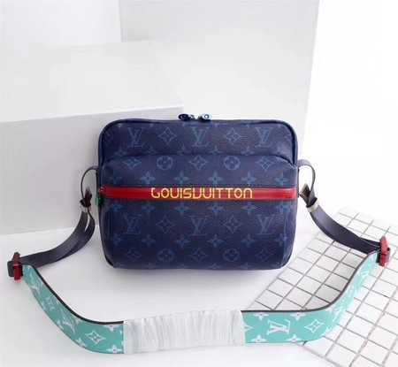 Louis Vuitton Outlet monogram canvas messenger 43845 blue