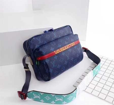 Louis Vuitton Outlet monogram canvas messenger 43845 blue