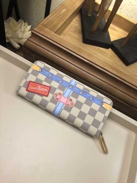 Louis Vuitton Outlet original Damier Azur ZIPPY CLEMENCE Wallet N60109