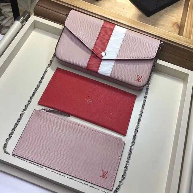 Louis Vuitton Outlet original Epi leather POCHETTE FELICIE M62982 pink