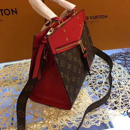 Louis Vuitton Outlet monogram canvas POPINCOURT A44195 red