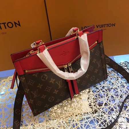 Louis Vuitton Outlet monogram canvas POPINCOURT A44195 red