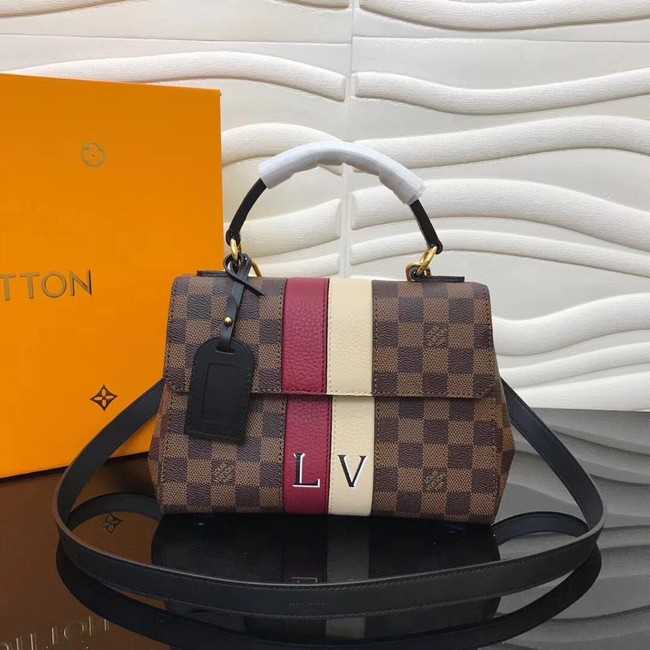 Louis Vuitton Outlet original monogram canvas ONE HANDLE 41076 red&white