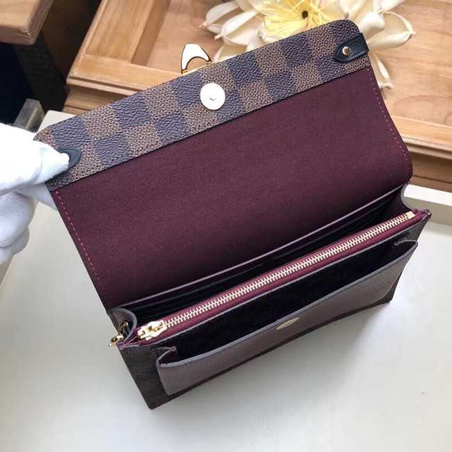 Louis Vuitton Outlet original VAVIN CHAIN WALLET N60237 Lie de Vin