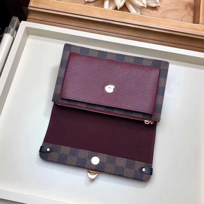 Louis Vuitton Outlet original VAVIN CHAIN WALLET N60237 Lie de Vin