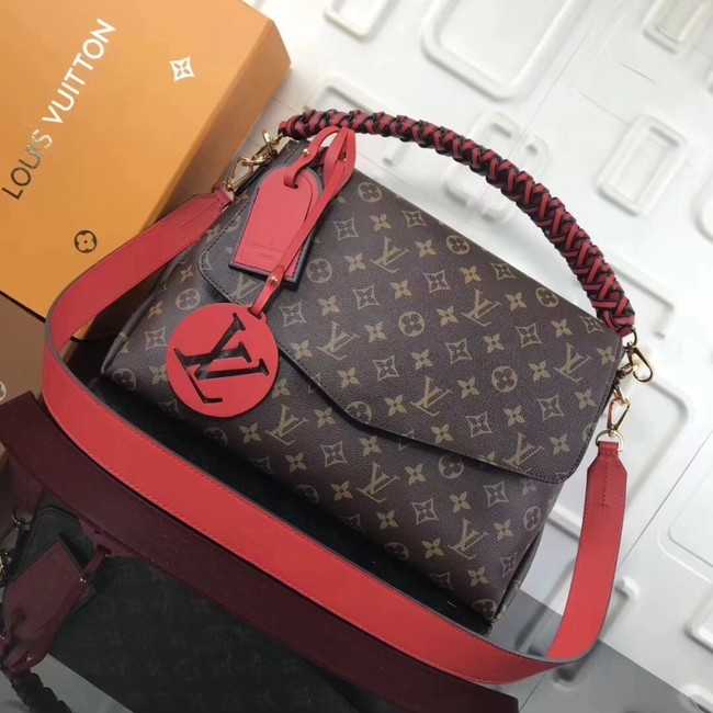 Louis Vuitton Outlet original Monogram Canvas BEAUBOURG MM M43953 red