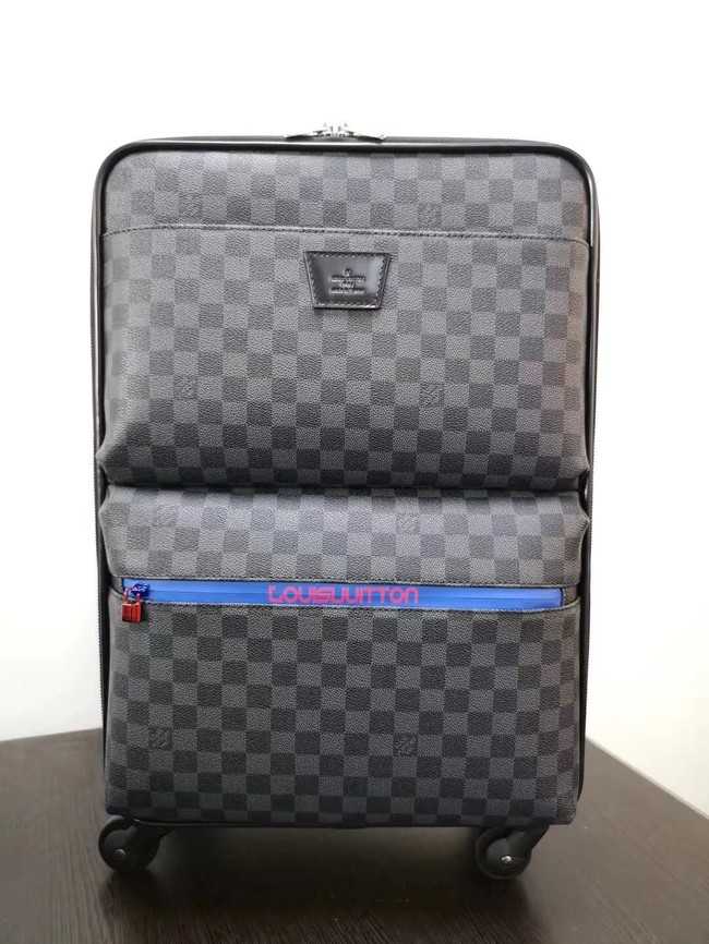 Louis Vuitton Outlet Damier Graphite canvas Universal wheel Pegase 50 N41385 black