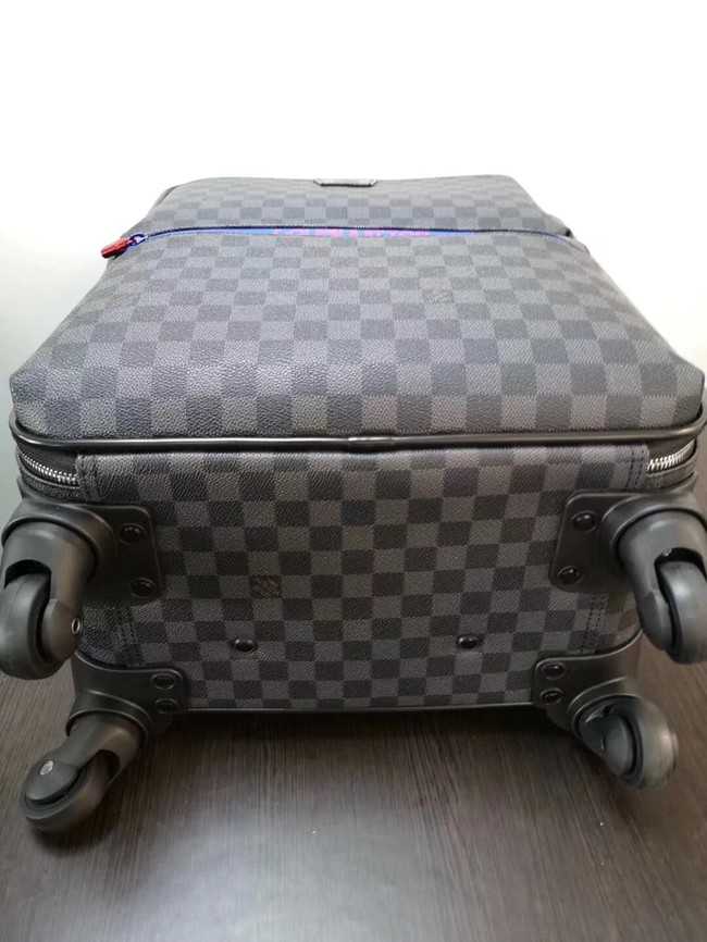 Louis Vuitton Outlet Damier Graphite canvas Universal wheel Pegase 50 N41385 black