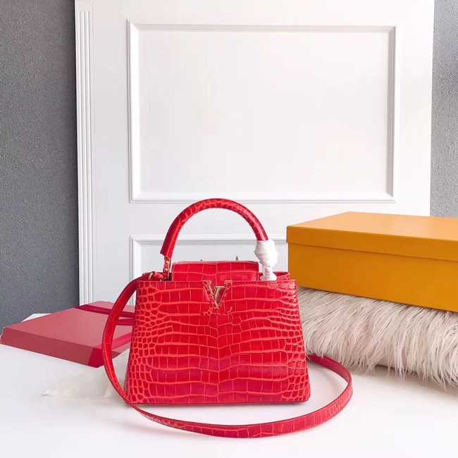 Louis Vuitton Outlet original crocodile CAPUCINES PM M94587 red