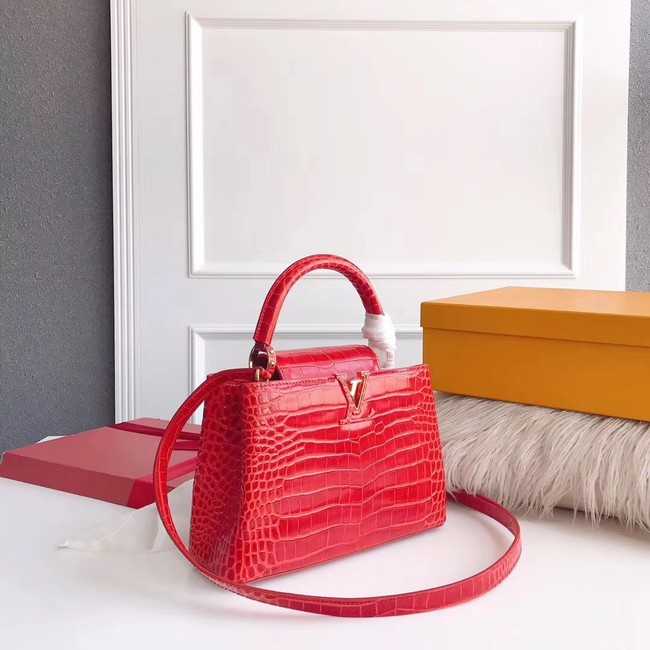 Louis Vuitton Outlet original crocodile CAPUCINES PM M94587 red