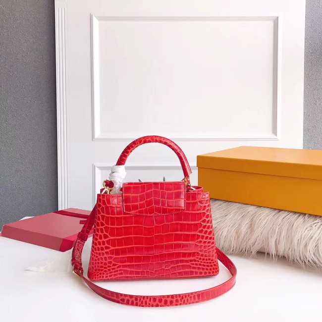 Louis Vuitton Outlet original crocodile CAPUCINES PM M94587 red