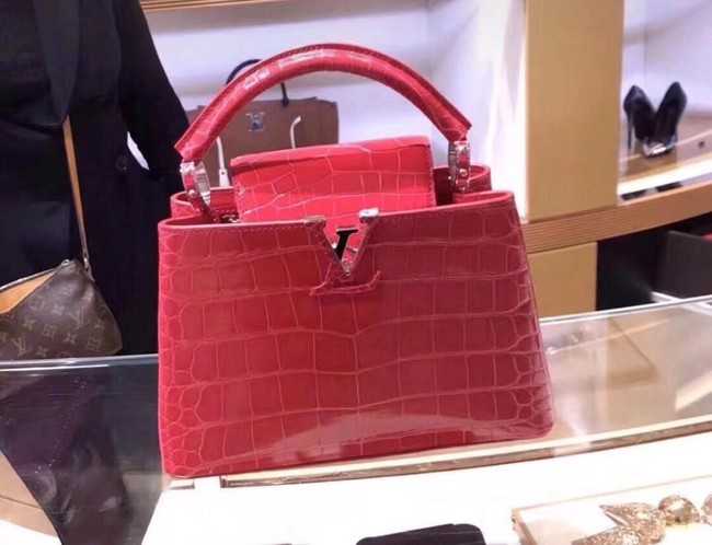 Louis Vuitton Outlet original crocodile CAPUCINES PM M94587 red