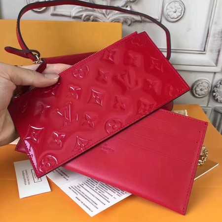 Louis Vuitton Outlet Original Monogram Vernis Felicie Chain Wallet 61276 red