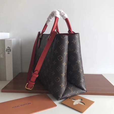 Louis Vuitton Outlet original Monogram Canvas Flower Tote bag 43551 red