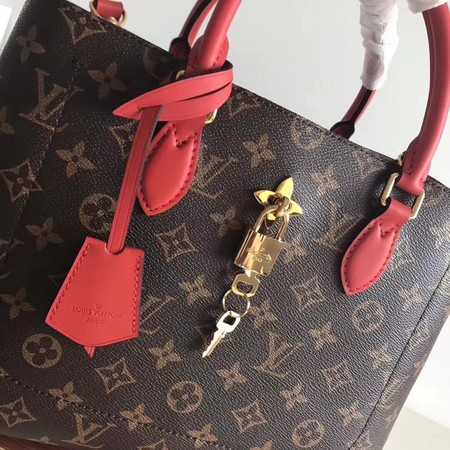 Louis Vuitton Outlet original Monogram Canvas Flower Tote bag 43551 red