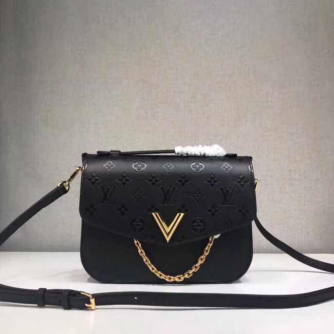 Louis Vuitton Outlet original VERY MESSENGER leather M53382 black