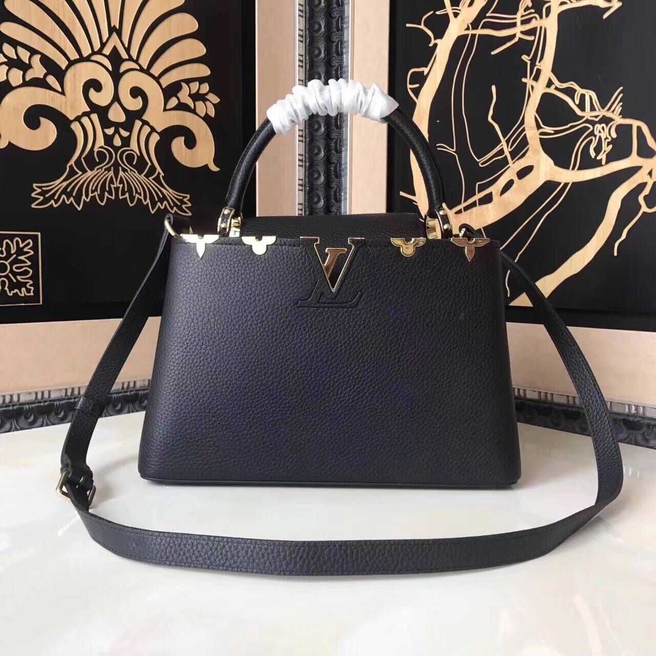 Louis Vuitton Outlet original Elegant Capucines BB Bags M94517 black