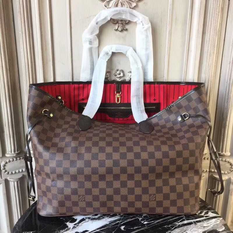 Louis Vuitton Outlet original Damier Ebene Canvas Neverfull GM N51106