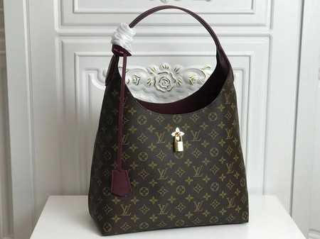 Louis Vuitton Outlet original monogram canvas flower hobo bag M43545 purple