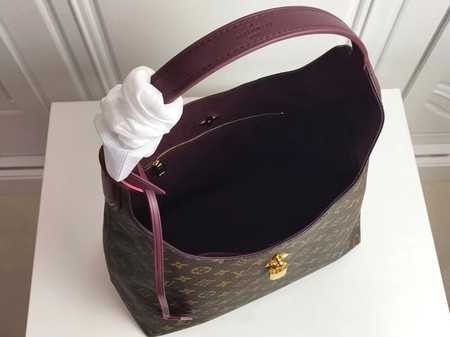 Louis Vuitton Outlet original monogram canvas flower hobo bag M43545 purple