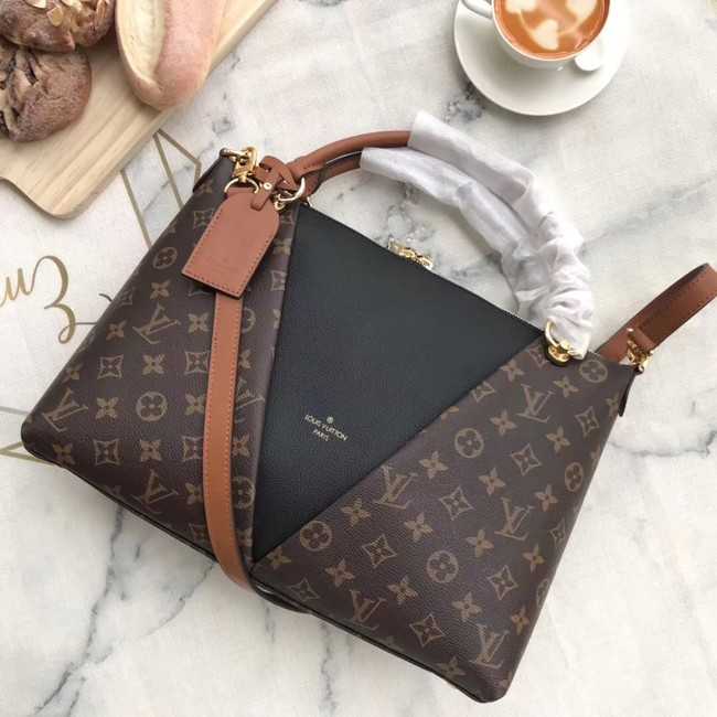 Louis Vuitton Outlet Monogram Canvas original V TOTE MM M43949 black