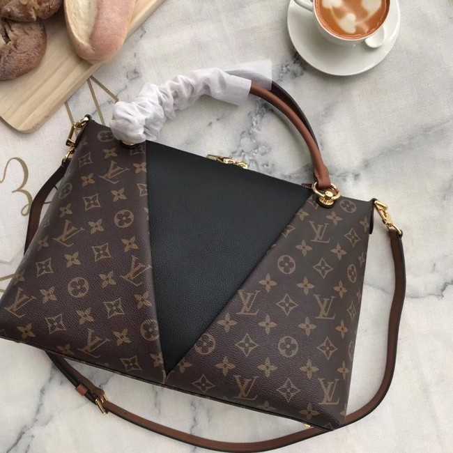 Louis Vuitton Outlet Monogram Canvas original V TOTE MM M43949 black