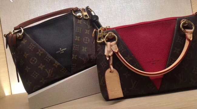 Louis Vuitton Outlet Monogram Canvas original V TOTE MM M43949 black