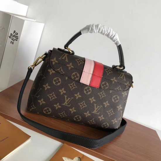 Louis Vuitton Outlet original monogram canvas ONE HANDLE 48998 pink&red