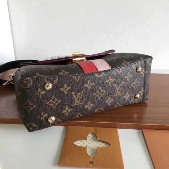 Louis Vuitton Outlet original monogram canvas ONE HANDLE 48998 pink&red