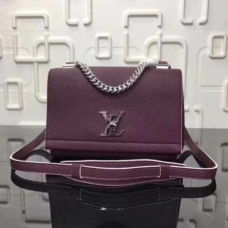 Louis Vuitton Outlet soft original calf leather LOCKME BB Bag M50250 purple