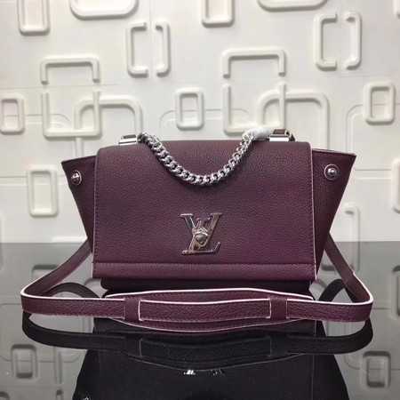 Louis Vuitton Outlet soft original calf leather LOCKME BB Bag M50250 purple