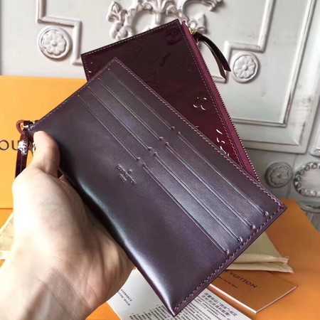 Louis Vuitton Outlet Original Monogram Vernis Felicie Chain Wallet 61276 purple