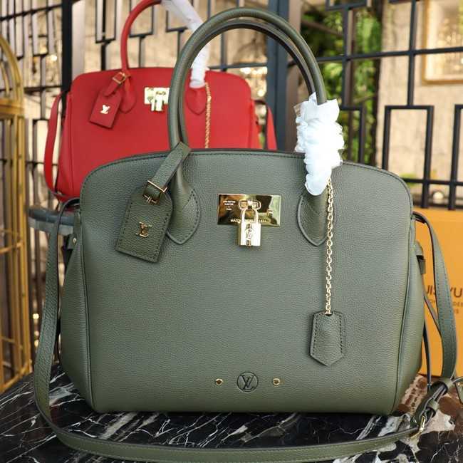 Louis Vuitton Outlet Veau Nuage Leather Milla MM M51685 green