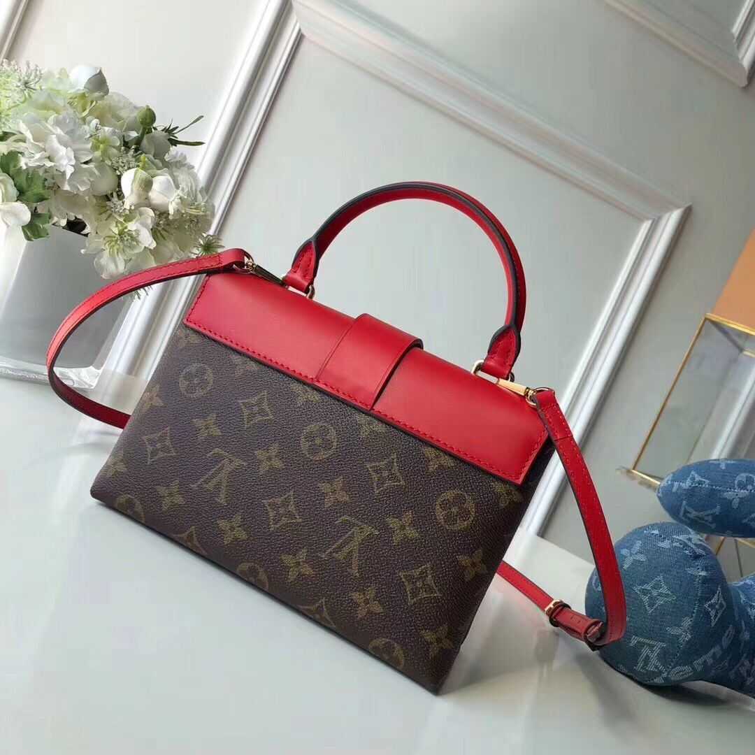 Louis Vuitton Outlet Original Leather LOCKY BB M44080 Coquelicot Red