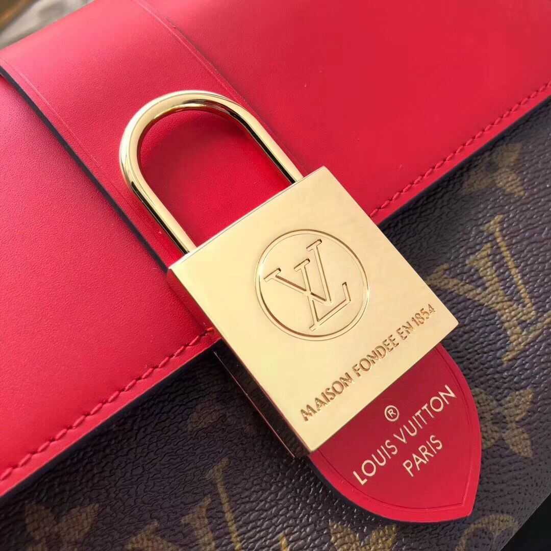 Louis Vuitton Outlet Original Leather LOCKY BB M44080 Coquelicot Red