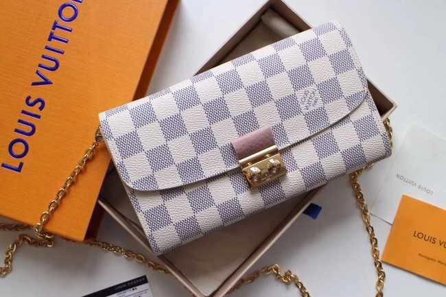 Louis Vuitton Outlet Original Damier Azur Canvas CROISETTE N61273